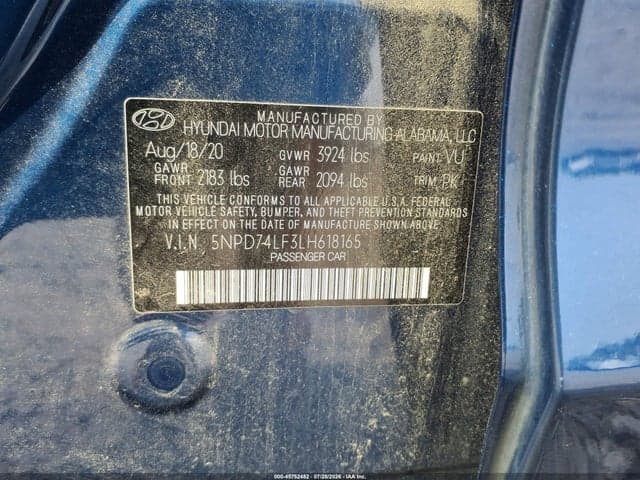 2020 HYUNDAI ELANTRA SE 9