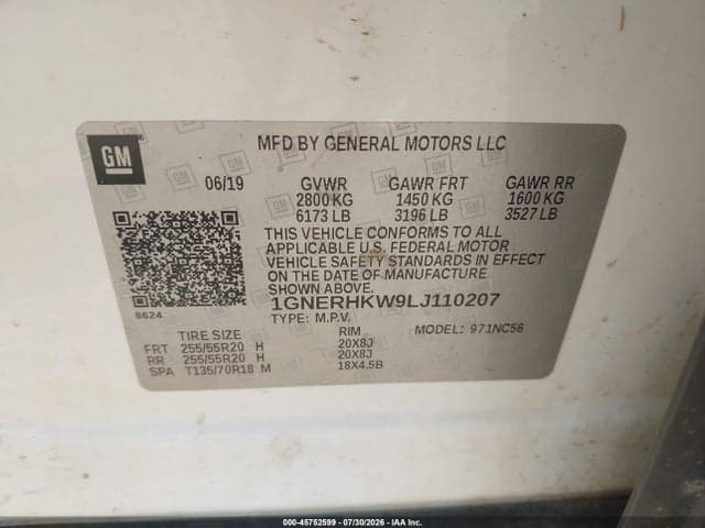2020 CHEVROLET TRAVERSE FWD LT LEATHER 9