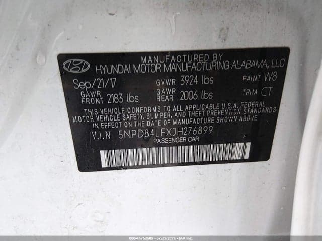 2018 HYUNDAI ELANTRA SEL 9