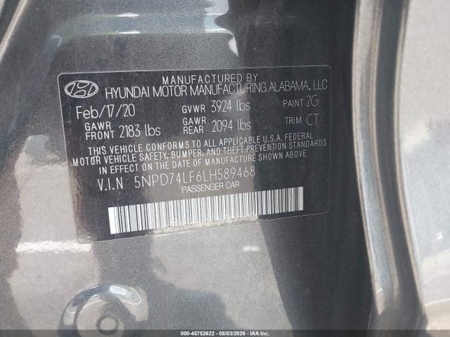 2020 HYUNDAI ELANTRA SE 9