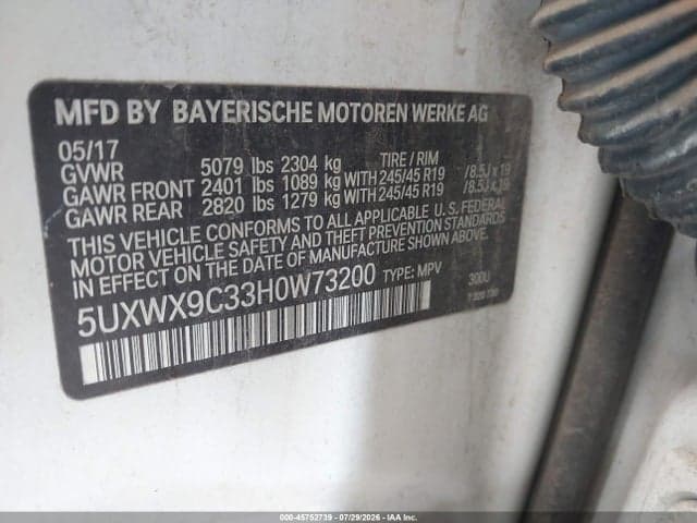 2017 BMW X3 XDRIVE28I 9
