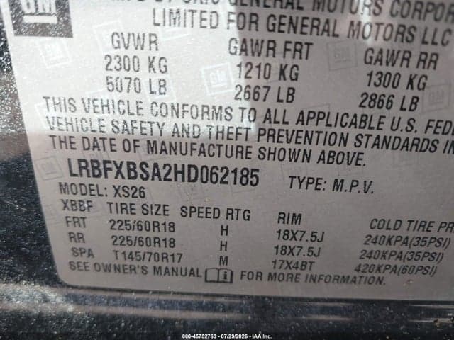 2017 BUICK ENVISION ESSENCE 9