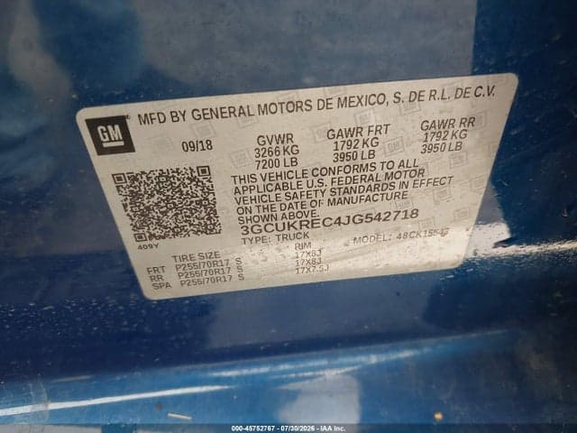 2018 CHEVROLET SILVERADO 1500 1LT 9