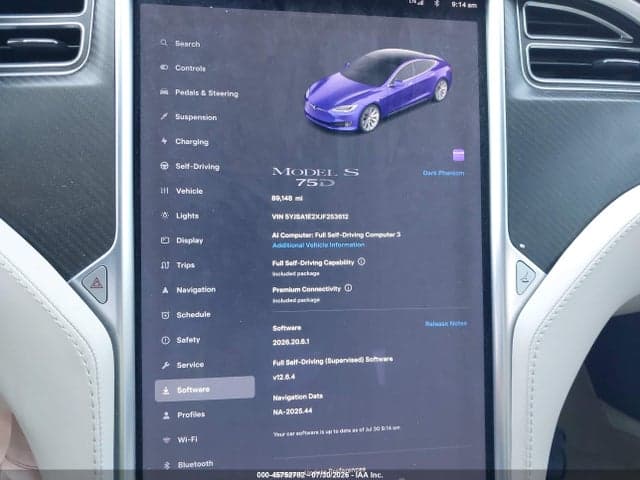 2018 TESLA MODEL S 100D/75D/P100D 7