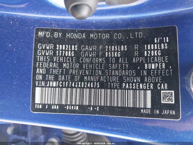 2018 HONDA CIVIC EX-L 9