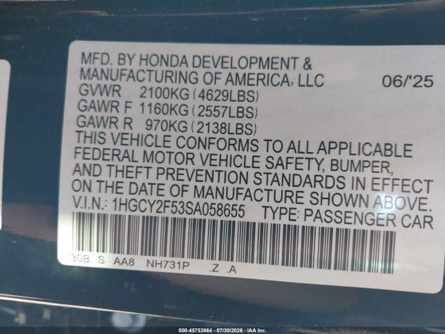 2025 HONDA ACCORD HYBRID SPORT 9