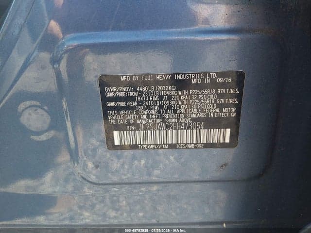 2017 SUBARU FORESTER 2.5I TOURING 9