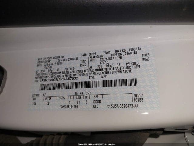 2023 FORD ESCAPE ACTIVE 9