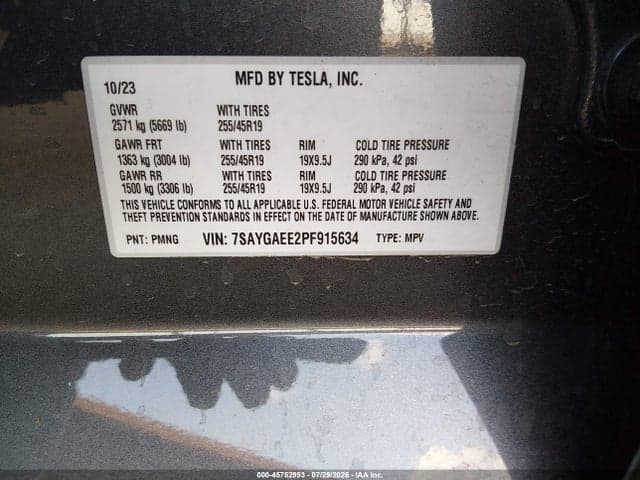 2023 TESLA MODEL Y AWD/LONG RANGE DUAL MOTOR ALL-WHEEL DRIVE 9