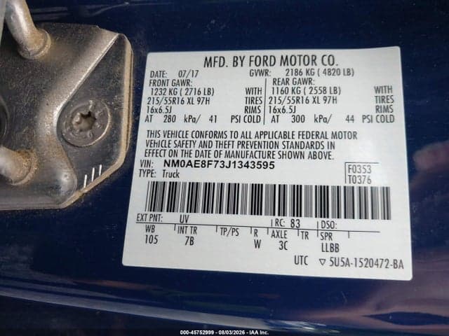 2018 FORD TRANSIT CONNECT XLT 9