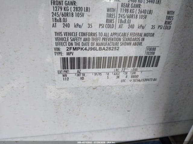 2020 FORD EDGE SEL 9