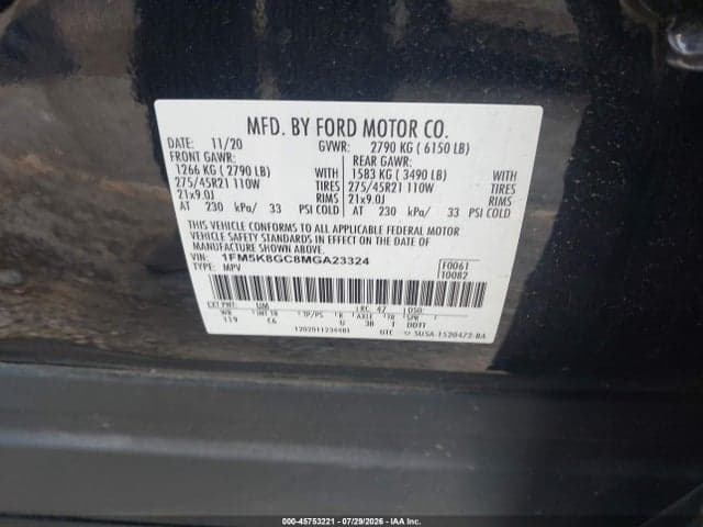 2021 FORD EXPLORER ST 9