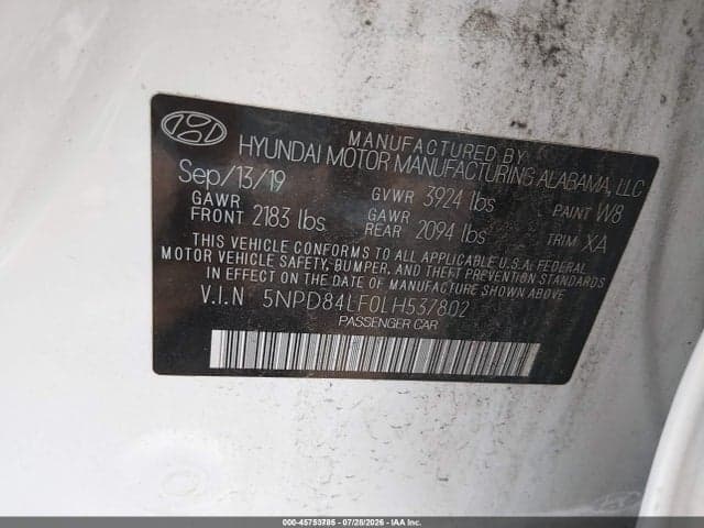 2020 HYUNDAI ELANTRA LIMITED 9