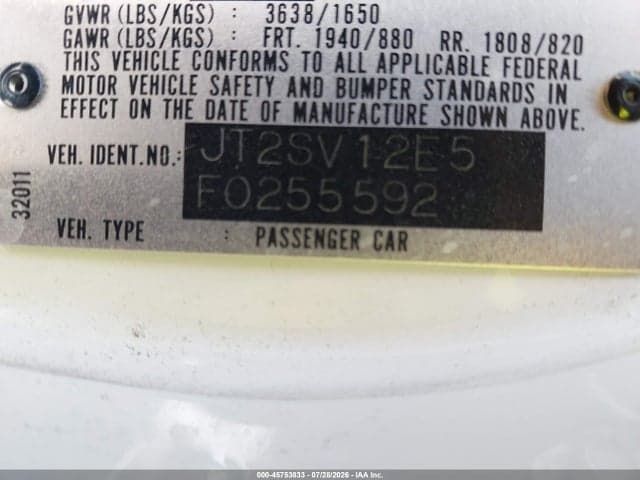1985 TOYOTA CAMRY DLX 9