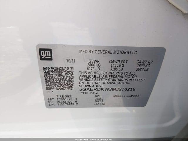2021 BUICK ENCLAVE FWD AVENIR 9