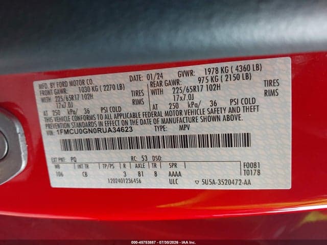 2024 FORD ESCAPE ACTIVE 9