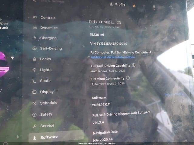 2025 TESLA MODEL 3 LONG RANGE REAR-WHEEL DRIVE/STANDARD REAR-WHEEL DRIVE 7
