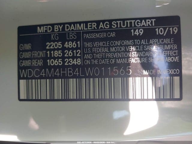 2020 MERCEDES-BENZ GLB 250 4MATIC 9