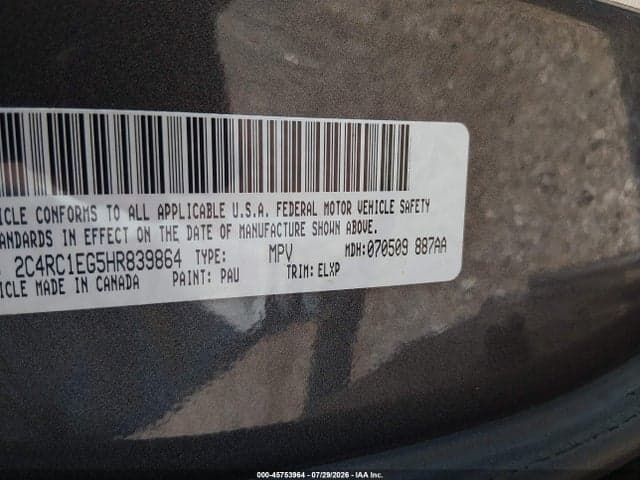 2017 CHRYSLER PACIFICA TOURING-L PLUS 9