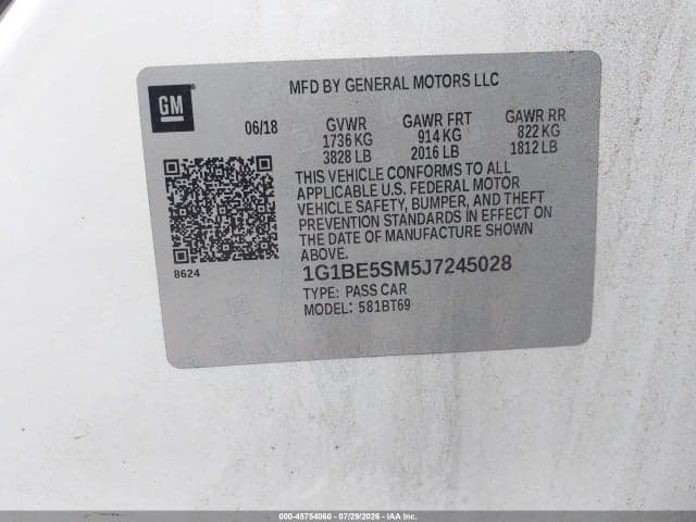 2018 CHEVROLET CRUZE LT AUTO 9