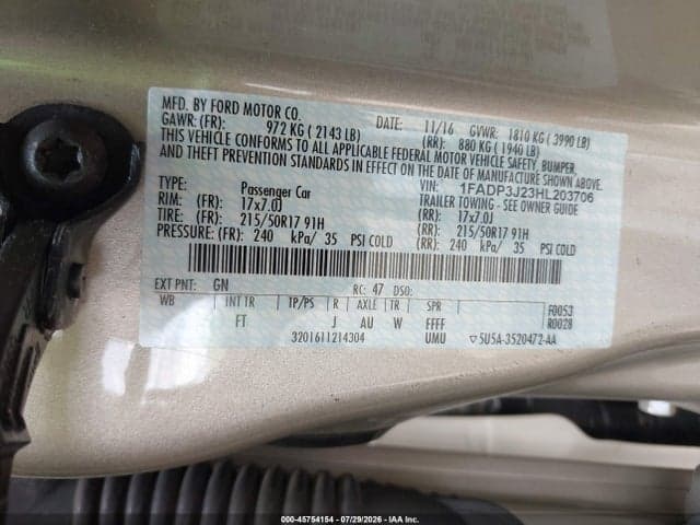 2017 FORD FOCUS TITANIUM 9