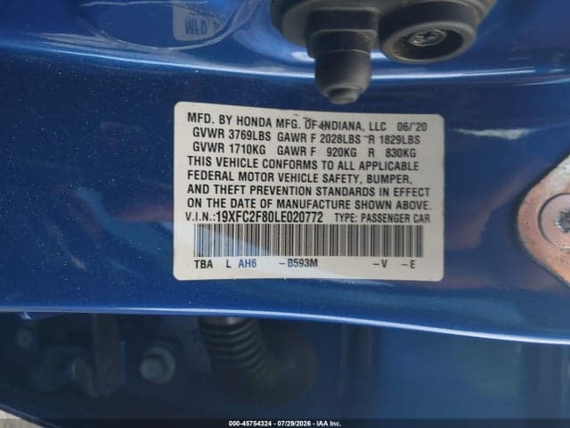 2020 HONDA CIVIC SPORT 9