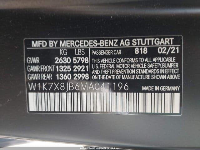2021 MERCEDES-BENZ AMG GT 63 4-DOOR COUPE 9