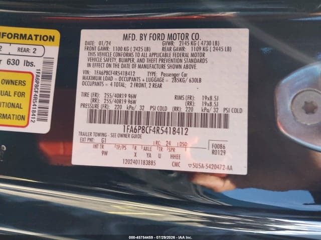 2024 FORD MUSTANG GT PREMIUM FASTBACK 9