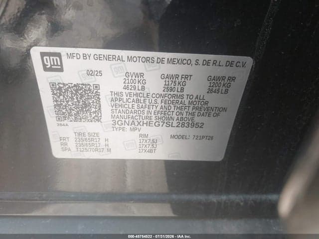 2025 CHEVROLET EQUINOX FWD LT 9