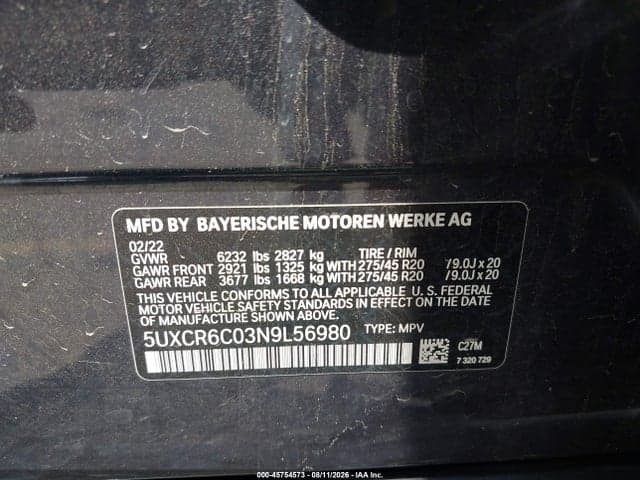 2022 BMW X5 XDRIVE40I 9