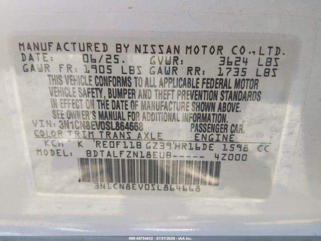 2025 NISSAN VERSA 1.6 SV 9