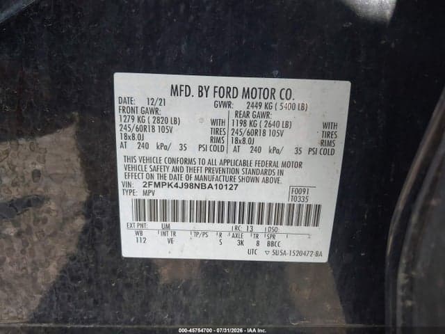 2022 FORD EDGE SEL 9