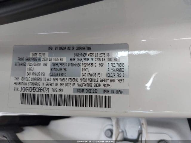 2019 MAZDA CX-5 GRAND TOURING 9
