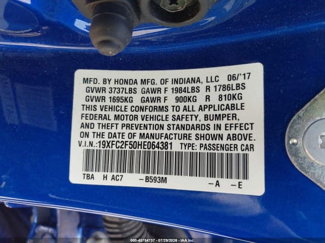 2017 HONDA CIVIC LX 9