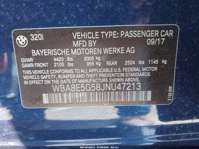 2018 BMW 320I XDRIVE 9