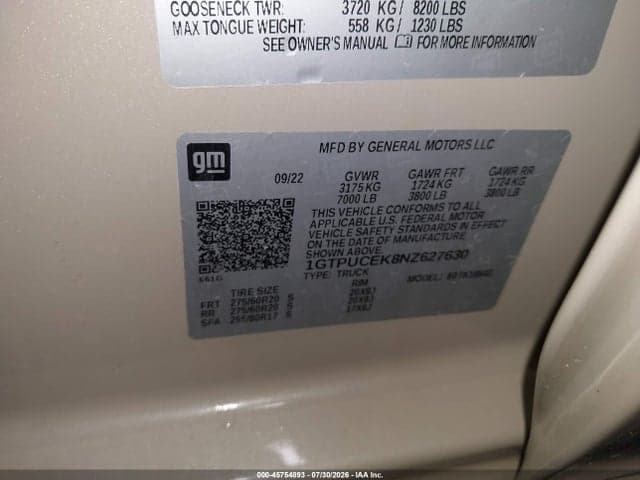 2022 GMC SIERRA 1500 9