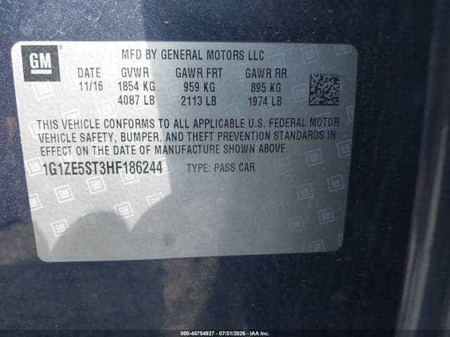2017 CHEVROLET MALIBU 1LT 9