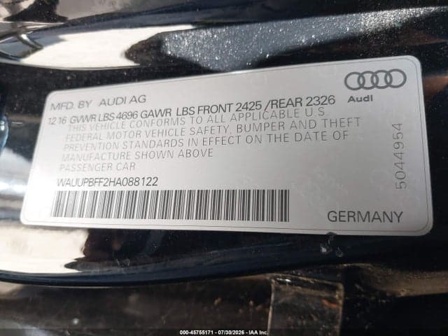 2017 AUDI A3 SPORTBACK E-TRON PREMIUM 9