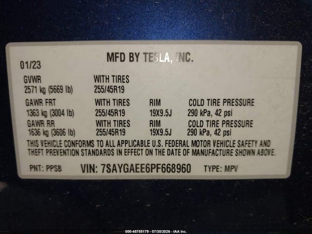 2023 TESLA MODEL Y AWD/LONG RANGE DUAL MOTOR ALL-WHEEL DRIVE 9