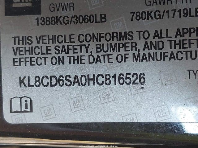 2017 CHEVROLET SPARK 1LT CVT 9