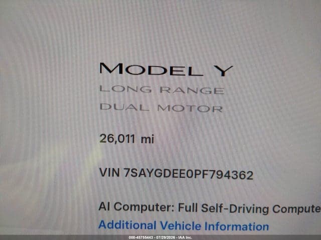 2023 TESLA MODEL Y AWD/LONG RANGE DUAL MOTOR ALL-WHEEL DRIVE 7