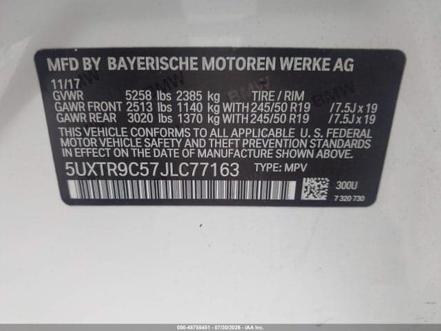 2018 BMW X3 XDRIVE30I 9