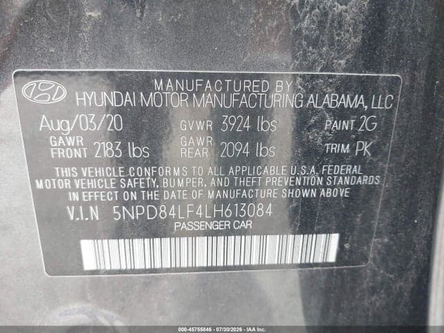 2020 HYUNDAI ELANTRA SEL 9