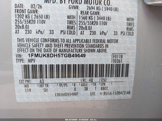 2026 FORD EXPLORER ACTIVE 9