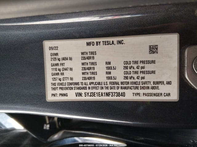 2022 TESLA MODEL 3 REAR-WHEEL DRIVE 6