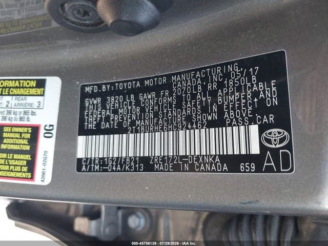 2017 TOYOTA COROLLA LE 9