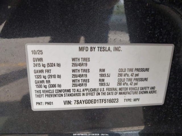 2026 TESLA MODEL Y 9