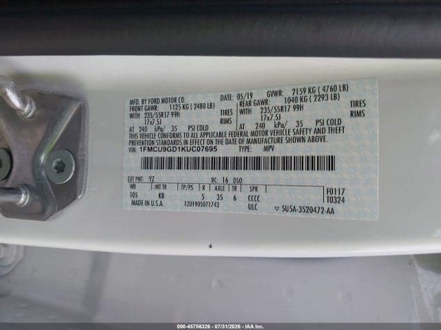 2019 FORD ESCAPE SE 9