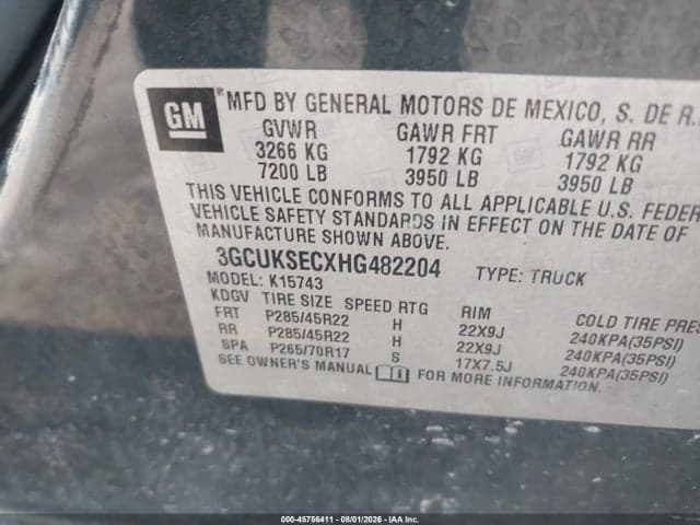 2017 CHEVROLET SILVERADO 1500 LTZ 9
