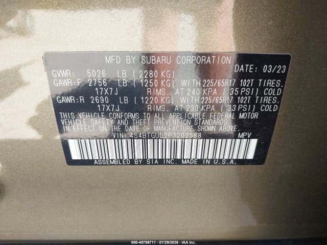 2023 SUBARU OUTBACK WILDERNESS 9